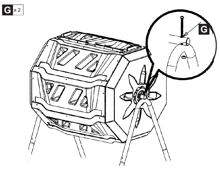 Outsunny 845-490GY Garden Compost Bin-fig-13