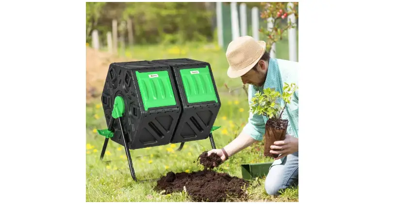 Outsunny 845-916v01bk 130 Litre Garden Compost Bin User Guide Outsunny 845-916v01bk 130 Litre Garden Compost Bin User Guide