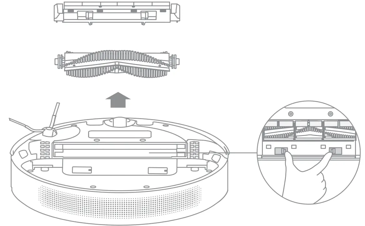 DreameBot D10 Plus Auto Empty Robot Vacuum and Mop - Main Brush