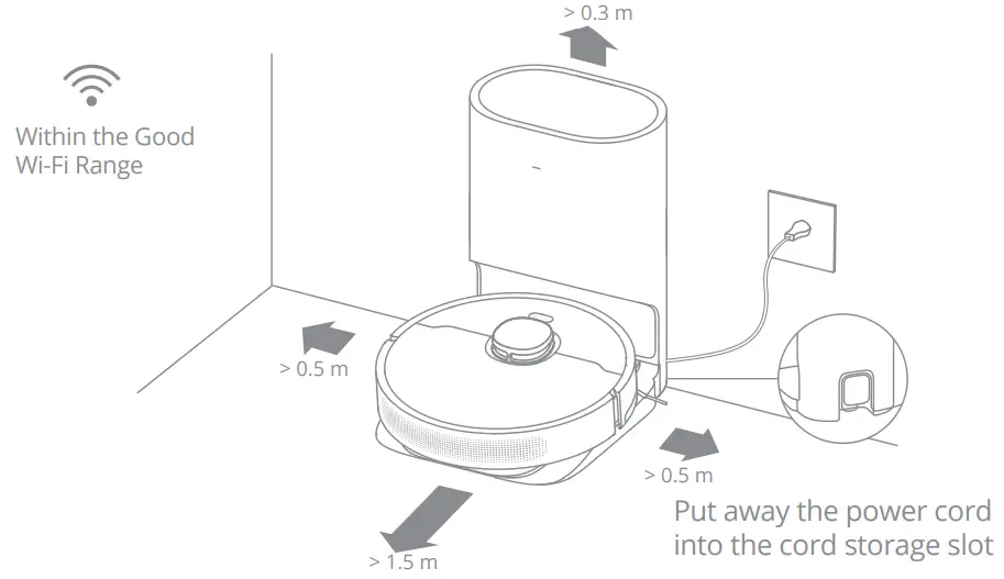 DreameBot D10 Plus Auto Empty Robot Vacuum and Mop -storage slot