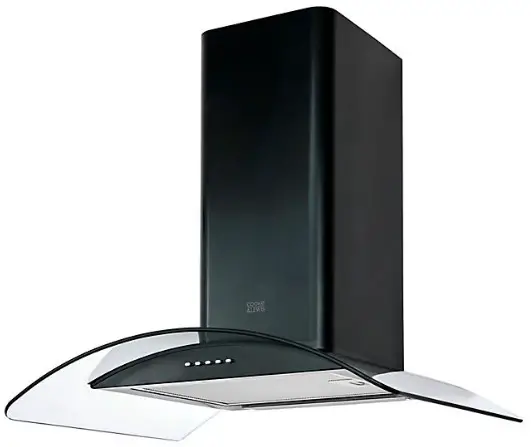 COOKE LEWIS CLCGB60 Black Curved Glass Cooker Hood - icon 2
