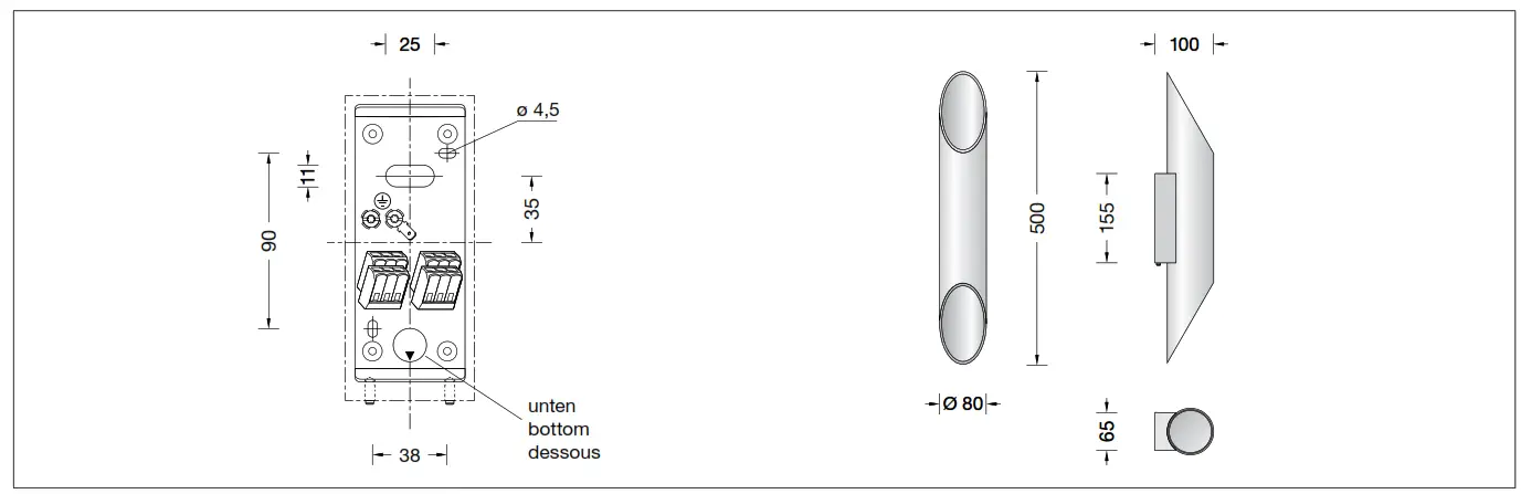 BEGA 51056.6 LED Wall Luminaire - Fig1