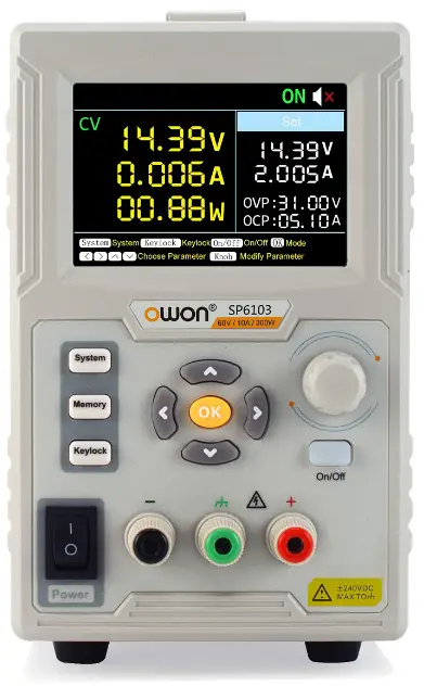Owon-SP6103-P-series-Single-Channel-Output-DC-Power-Supply-product