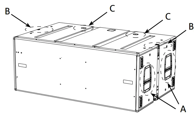 db Technologies VIO S218F Active Bass-Reflex Subwoofer - HANDLES