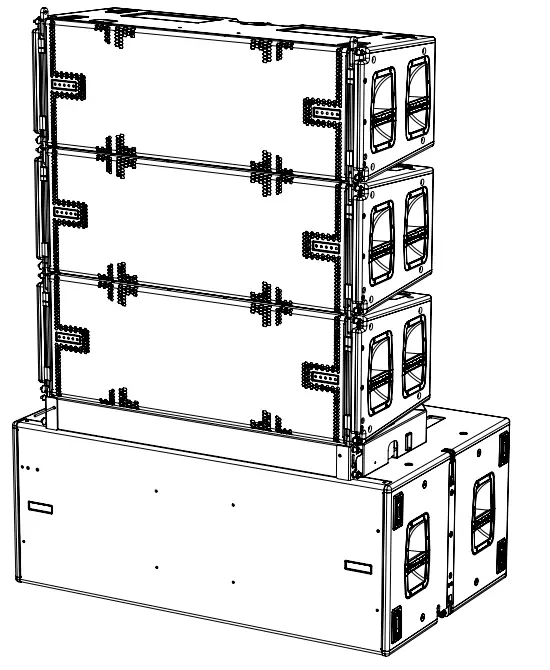 db Technologies VIO S218F Active Bass-Reflex Subwoofer - STACKED CONFIGURATIONS 1