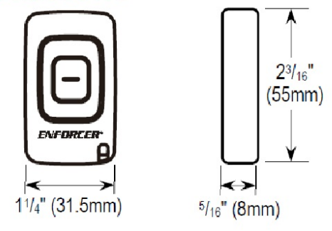 ENFORCER SK-919T1-GBQ Single Channel RF Transmitter - Dimotions