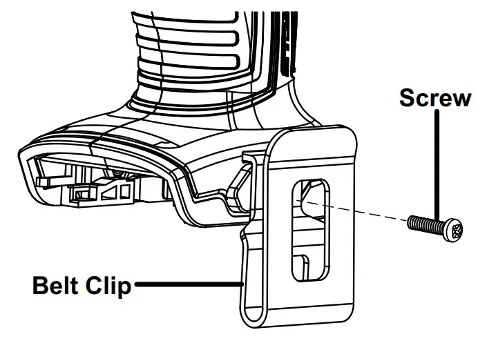 HERCULES HD94B 12V 1 4 Inch Screwdriver - Attaching Belt Clip