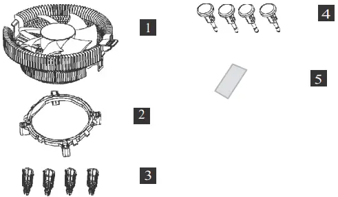 gembird CPU-HURACAN-X40 CPU Cooling Fan-FIG1