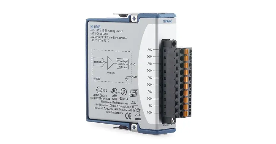 National Instruments Ni-9263 4 Channel Analog Output Module User Guide