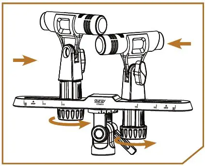 auray-STBAR-9-Mic-Stereo-Bar-with-Angle-Adjustment-FIG-11