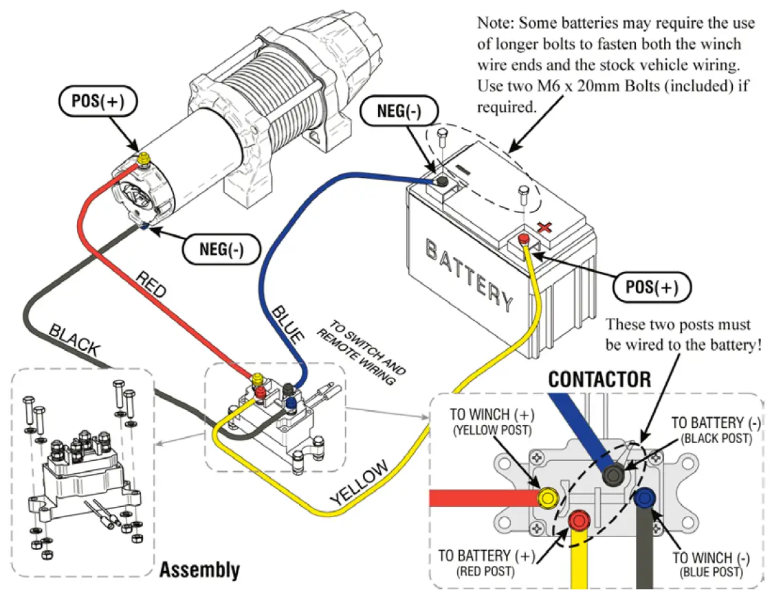 KFi PRODUCTS ATV Winch Alternate Wiring Diagram 1