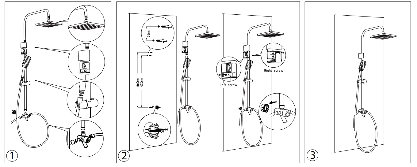 Rain Shower Set Installation Procedures