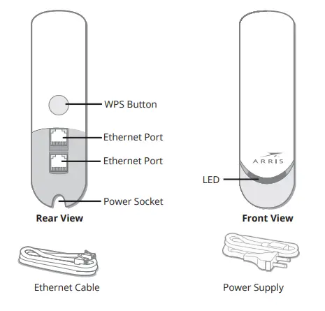 ARRIS X6 11ax Tri-band Extender - box