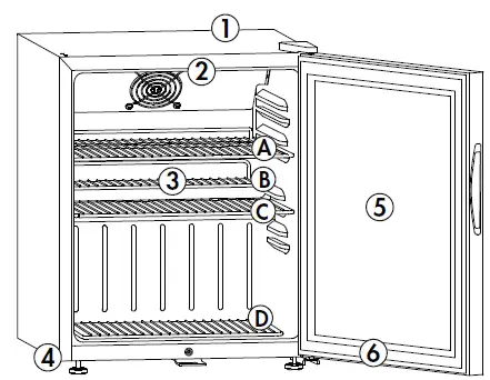 Danby DAG016A2BDB Compact Refrigerator fig-1