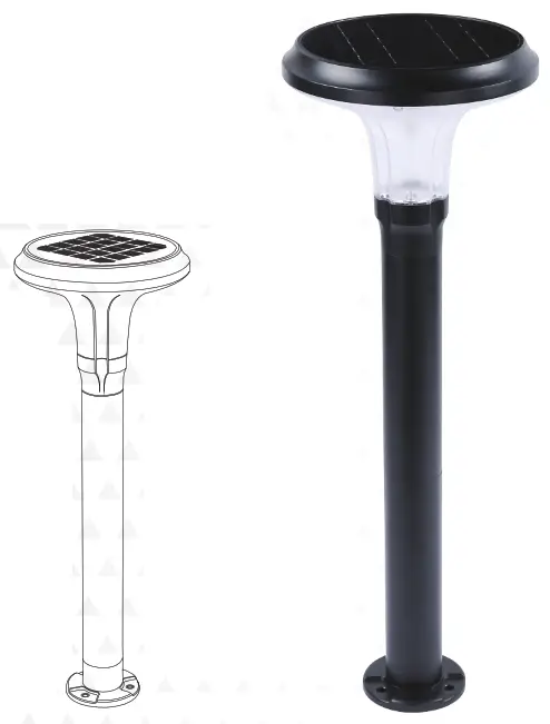 GAMA SONIC 314B50000 Vantage Bollard Solar Pathway Light