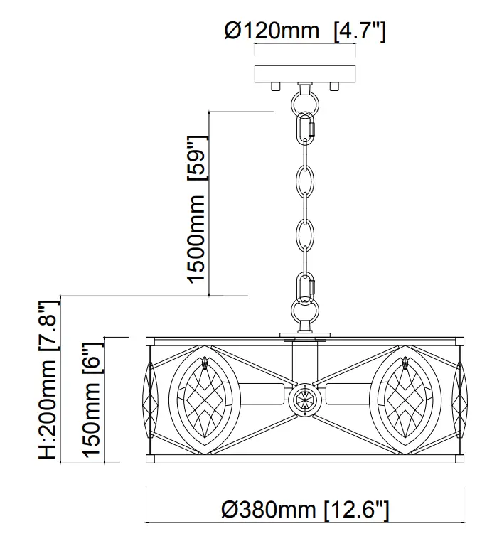 Parrot-Uncle-HLH-27175-4-GDModern-12-6in-4-Light-Brass-Gold-Crystal-Chandelier-FIG-1