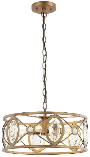 Parrot-Uncle-HLH-27175-4-GDModern-12-6in-4-Light-Brass-Gold-Crystal-Chandelier-PRODCUT