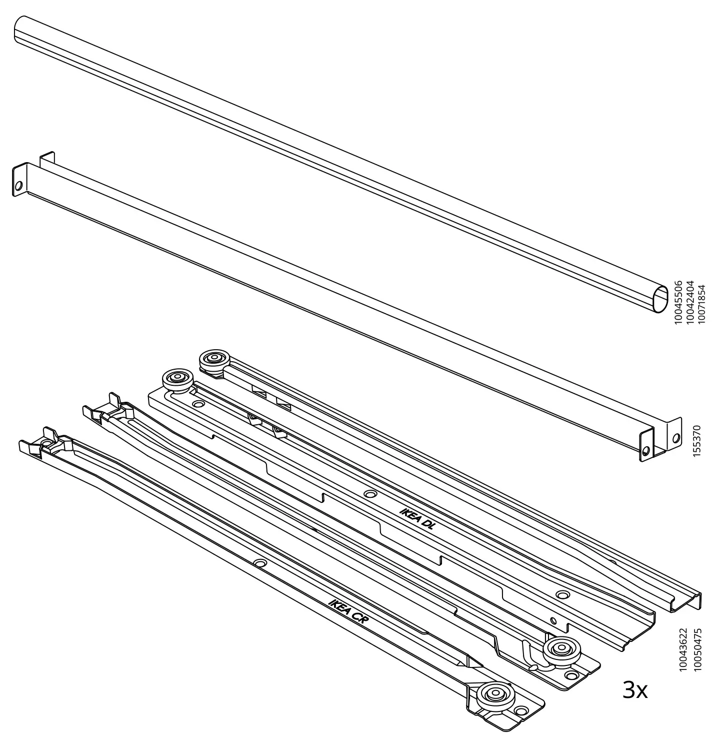 IKEA HAUGA Storage Combination - Parts list 3