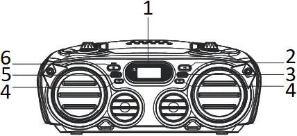 PROSCAN PRCD682BT Bluetooth Portable CD Radio Boombox - A4