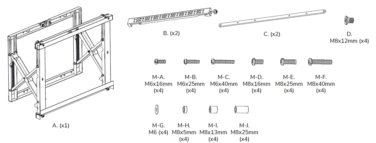 Neomounts WL95-800BL1 Video Wall Mount 1