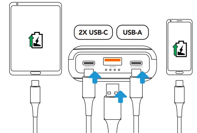 blue built 920002 Power Bank with Fast Charging - CHARGING 2