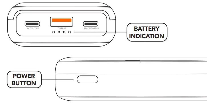 blue built 920002 Power Bank with Fast Charging