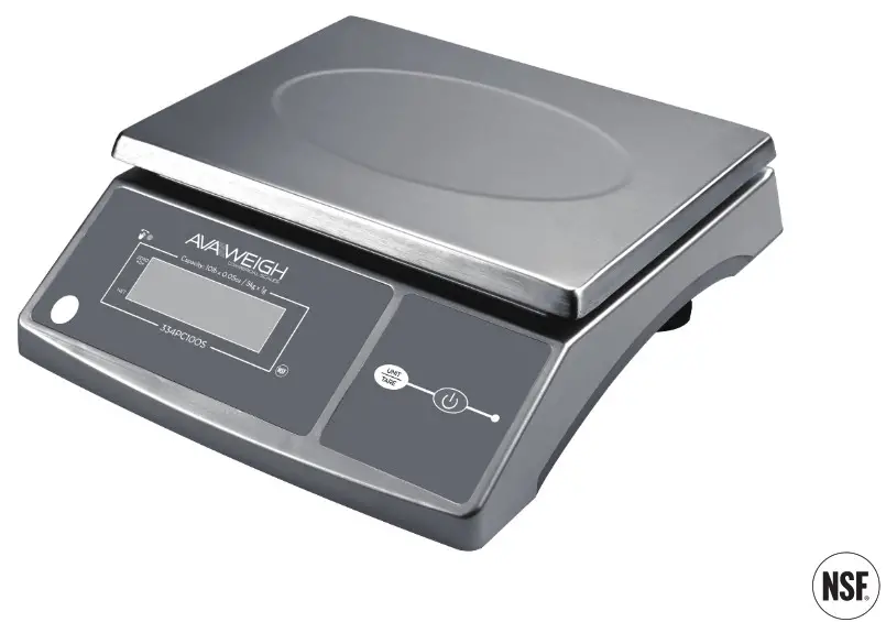 AVA WEIGH 334PC10OS Digital Portion Scales with Oversized Platform