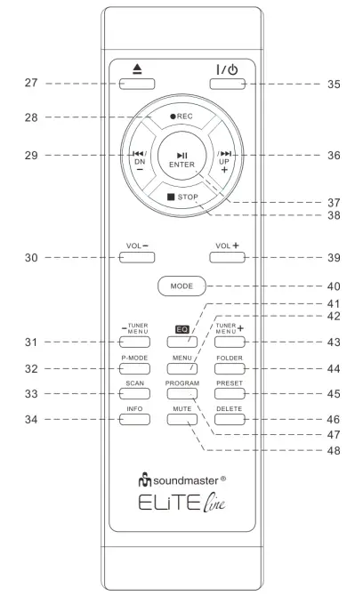 soundmaster PL895 Elite Line Wooden Retro Vinyl Records Player - REMOTE CONTROL