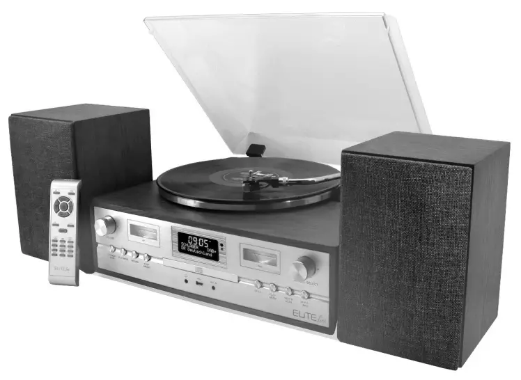soundmaster PL895 Elite Line Wooden Retro Vinyl Records Player