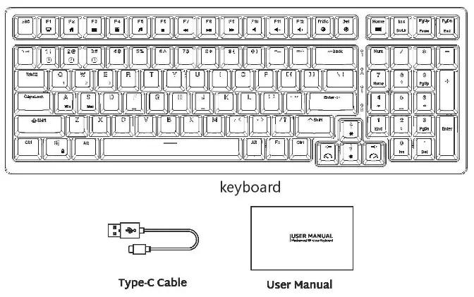 RK ROYAL KLUDGE RK98 Mechanical Gaming Keyboard - PRODUCT BASIC