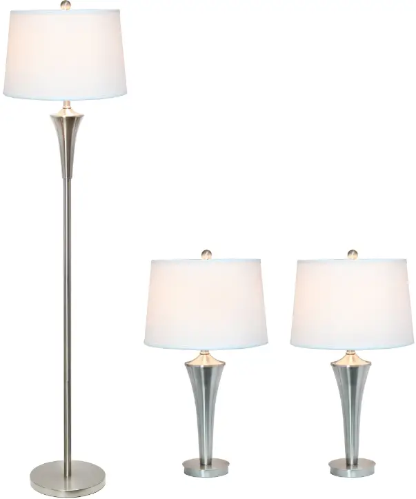 All the Rages 3 Pk Modern Lamp Set