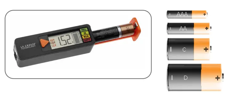 LA CROSSE TECHNOLOGY 911-143 Battery Tester - FIg 1