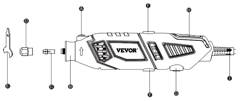 VEVOR 170W-120V Mini Grinder 1