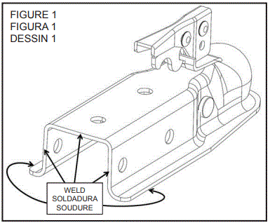 TOWSMART 777 Class 1 1-7-8 in. Ball Coupler with 3 Inch Channel Width-FIG1