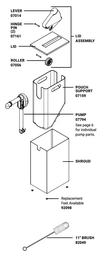 SERVER SE-SS Rectangular Single Stand- fig 18