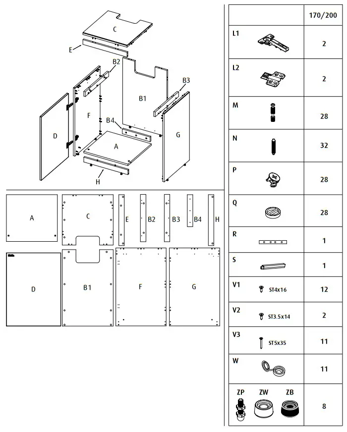 Red Sea REEFER 170 G2 Black Aquarium System - Cabinet