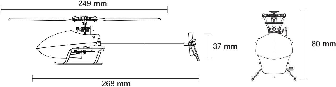 FLITEZONE Hughes 300 - Dimensions