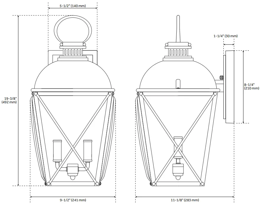 SIGNATURE-HARDWARE-476907-20-Inch-Fair-Avenue-2-Light-Outdoor-Entrance-Wall-Sconce-1