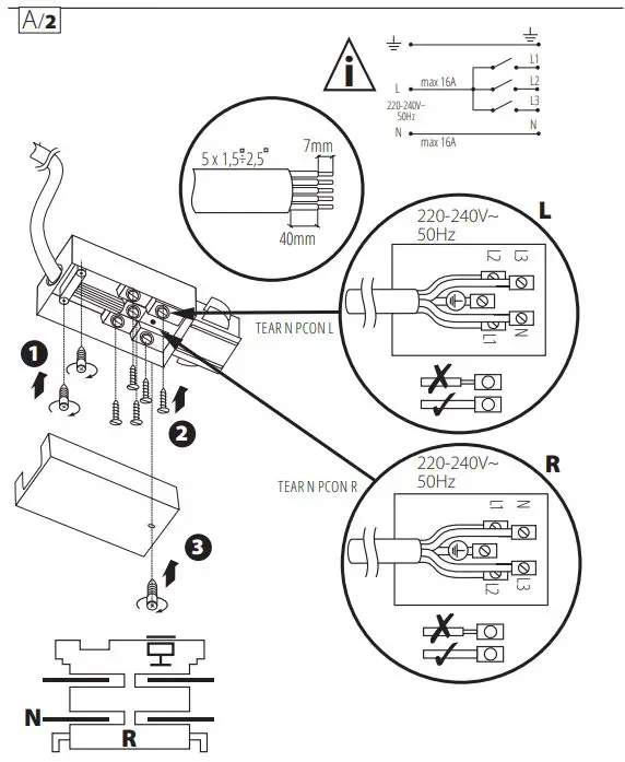 Kanlux RC-PCON W TEAR N Electrical Supply Track Systems User Manual - How to use