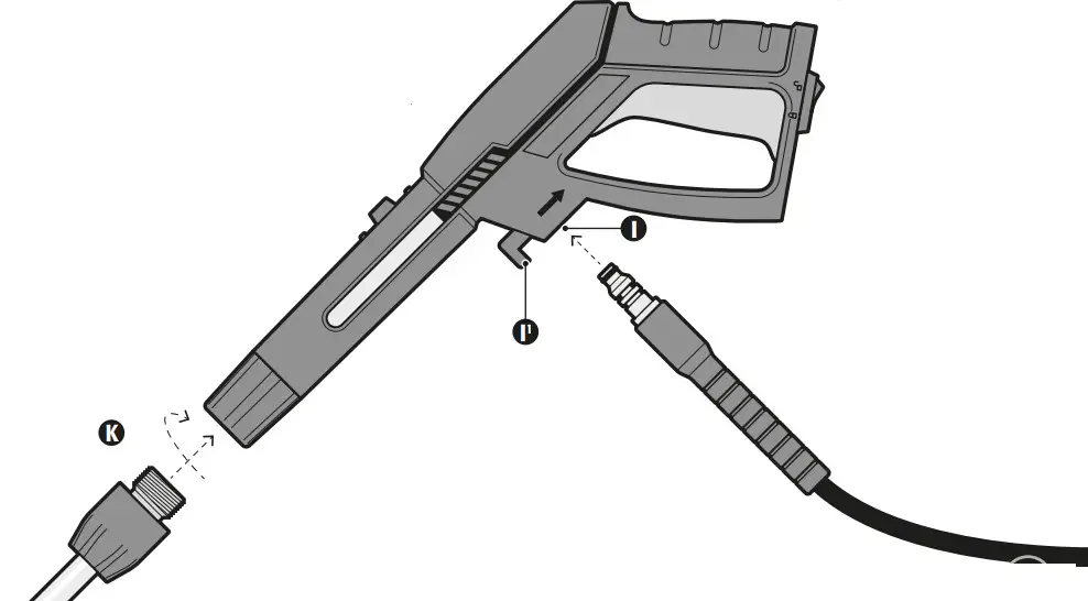 TRUPER HILA-2000X Electric Pressure Washer - Press the button