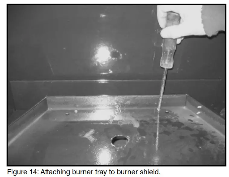 TOWN COUNTRY TC36D Black Diamond Burner Kit - burner shield.1