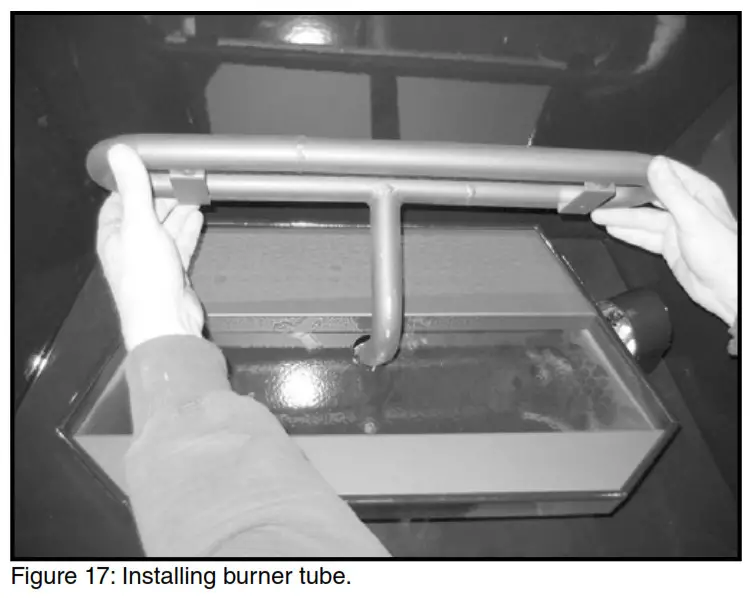 TOWN COUNTRY TC36D Black Diamond Burner Kit - lInstalling burner tube.