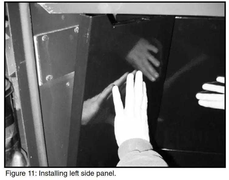 TOWN COUNTRY TC36D Black Diamond Burner Kit - left side panel.