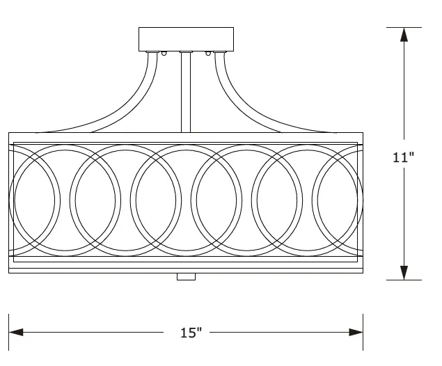 CRYSTORAMA 285-GA Graham Three Light Ceiling Mount-fig-1