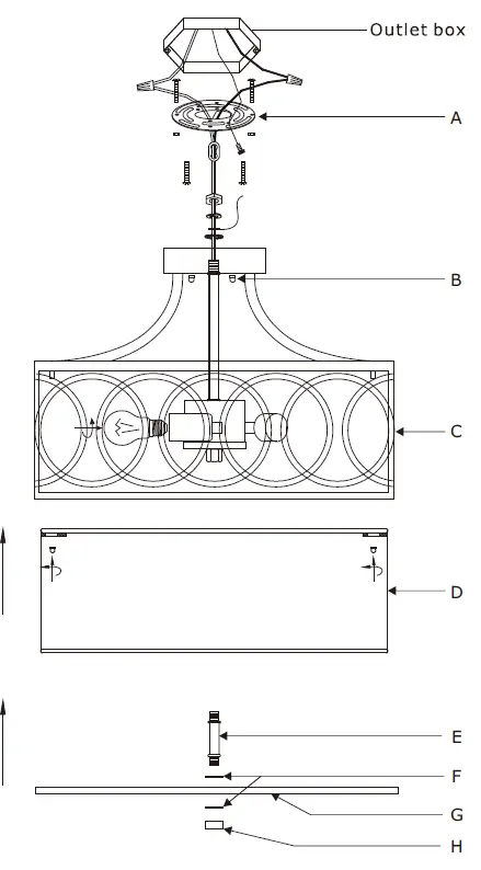 CRYSTORAMA 285-GA Graham Three Light Ceiling Mount-fig-4