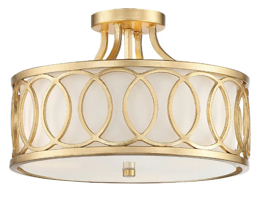 CRYSTORAMA 285-GA Graham Three Light Ceiling Mount-product