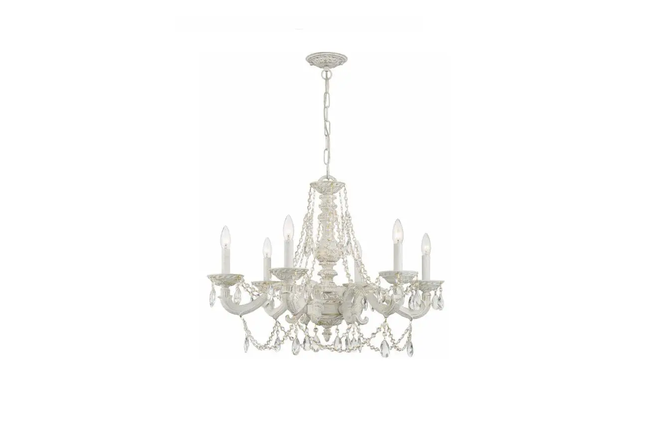 Crystorama 5026-aw-cl-i Six Light Chandelier Instruction Manual