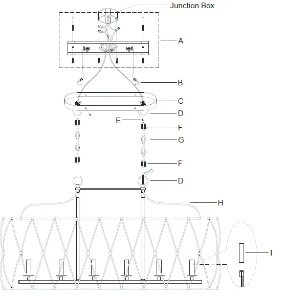CRYSTORAMA ZUC-A9037-EB-GA Six Light Chandelier fig-3