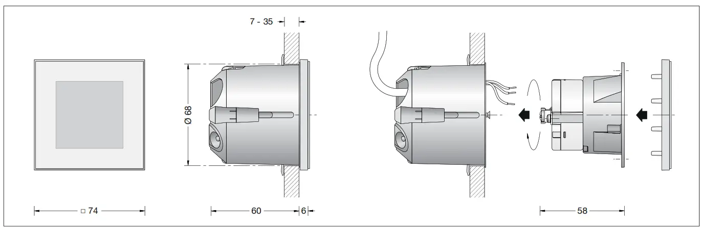 BEGA 50141.2 LED Recessed Wall Luminaire