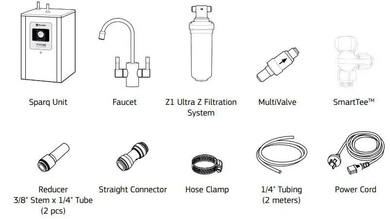 Puretec SPARQ H2 Instant Hot and Ambient Filtered Water Appliance - Included